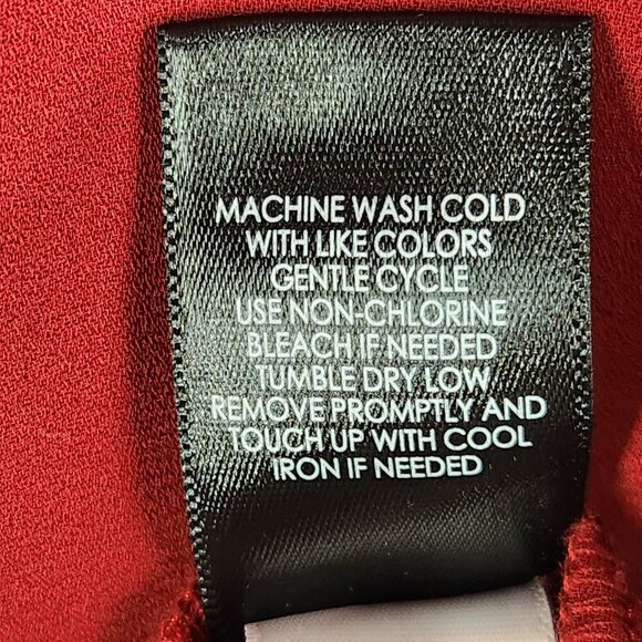 Torrid Harper Women's 2X Sleeve Popover Blouse Maroon Elegant Basic Lightweight - Picture 8 of 8